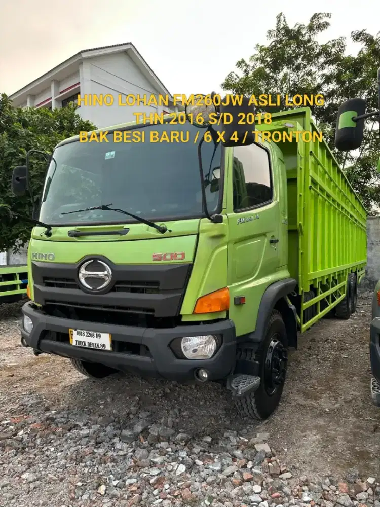 HINO LOHAN FM260JW ASLI LONG BAK BESI BARU 6X4 TRONTON ORSINEL CAT