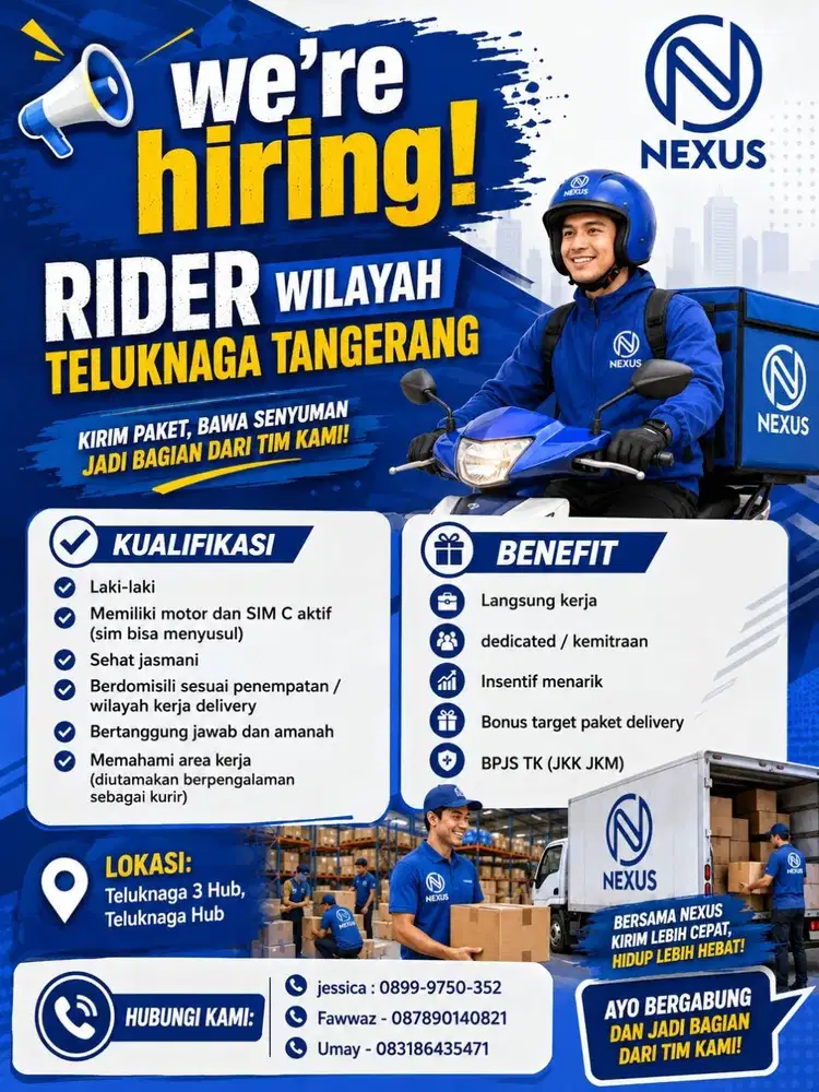 LOKER KURIR MOTOR TELUKNAGA