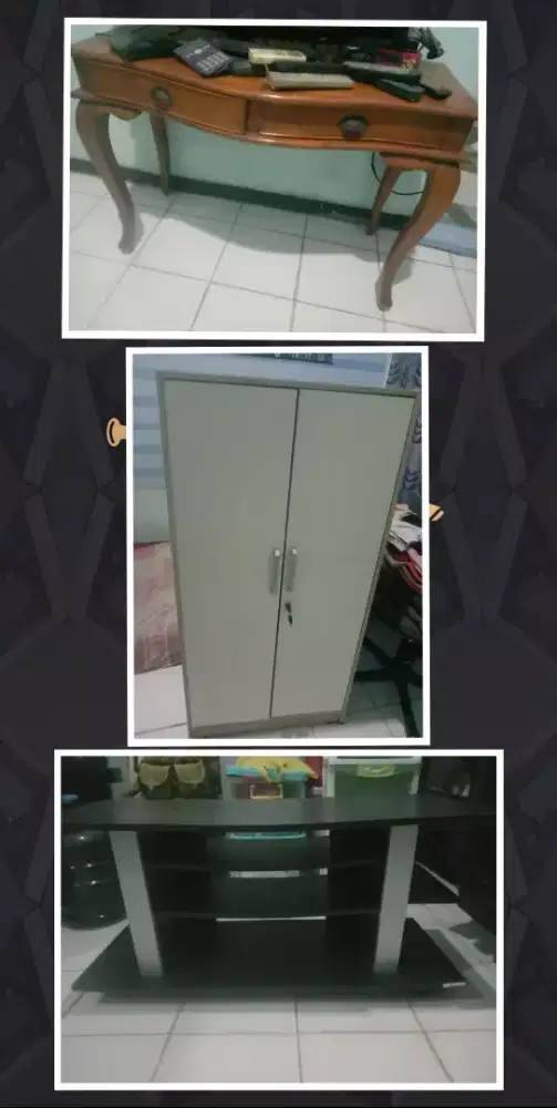 Meja Kayu Jati/Lemari Pakaian/Rak/Meja TV