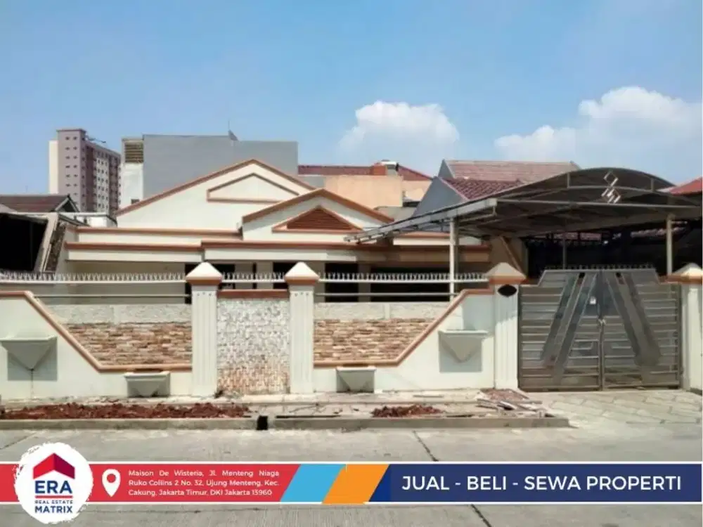 Jual Rumah Strategis Tanah Luas 376 m² di Cakung Jakarta Timur, Baru Renovasi, Bisa Parkir 4 Mobil