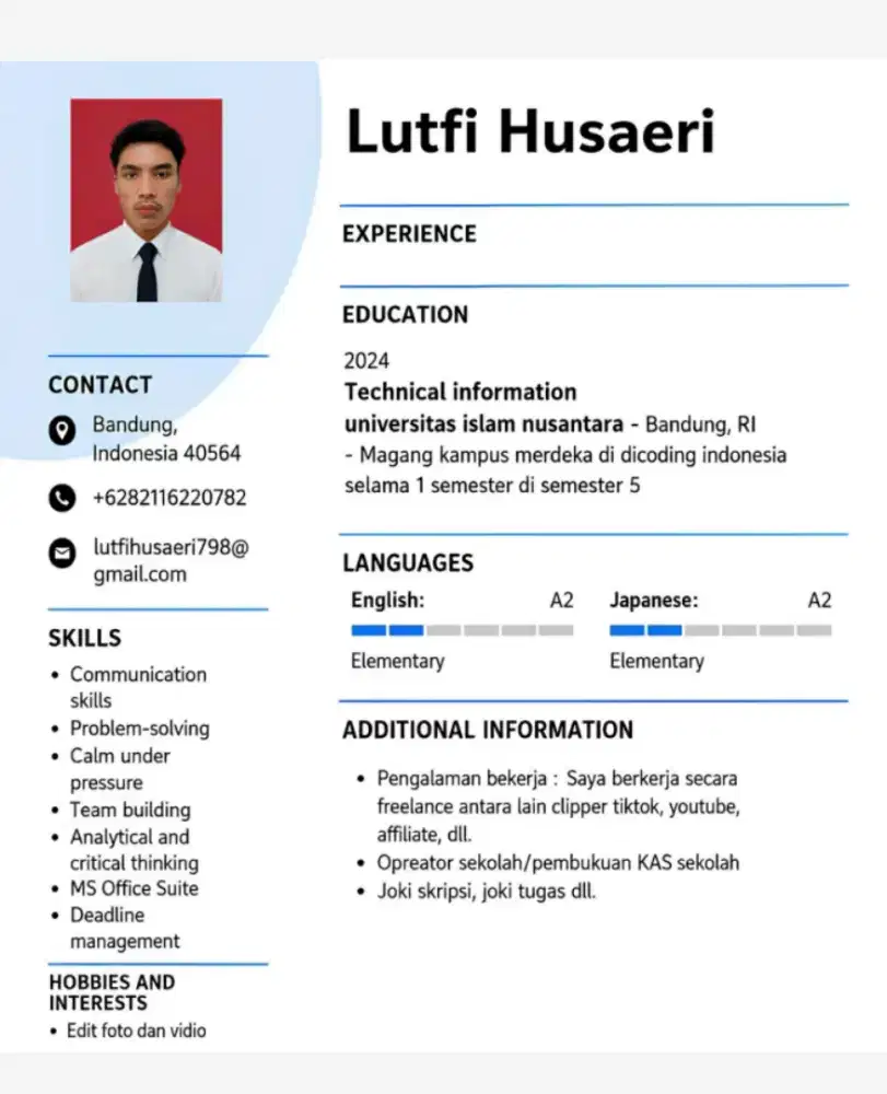 Lagi mencari pekerjaan, untuk lulusan S1 teknik informatika