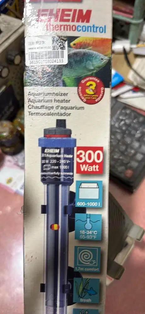Heater aquarium Eheim 300watt Germany