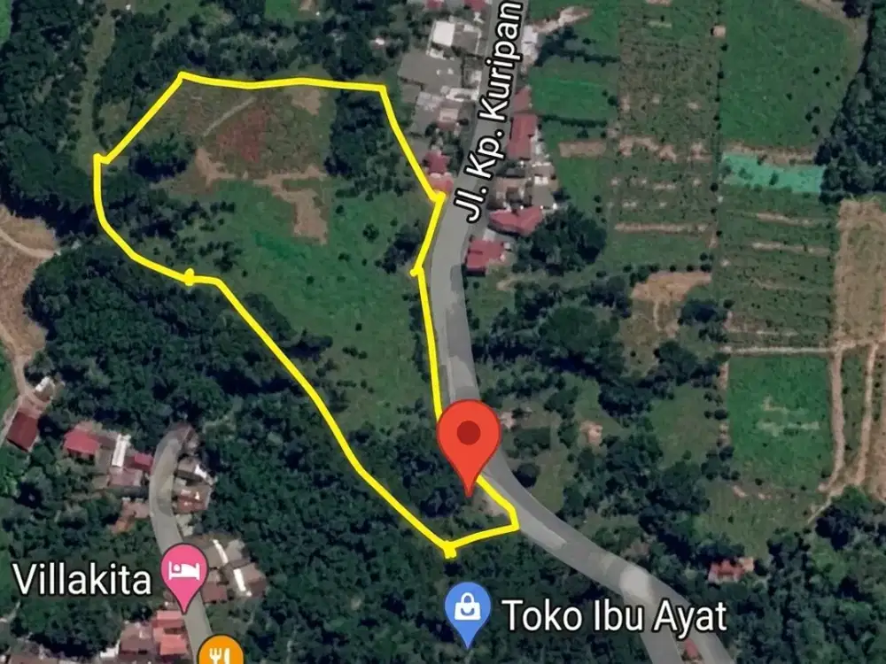 Dijual Tanah Ngantong Cocok Untuk Tempat Wisata atau Villa di Sukajadi Bogor