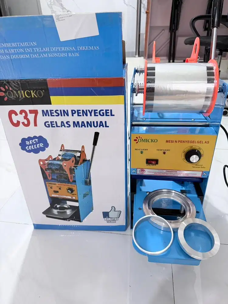 Mesin penyegel gelas manual omicko
