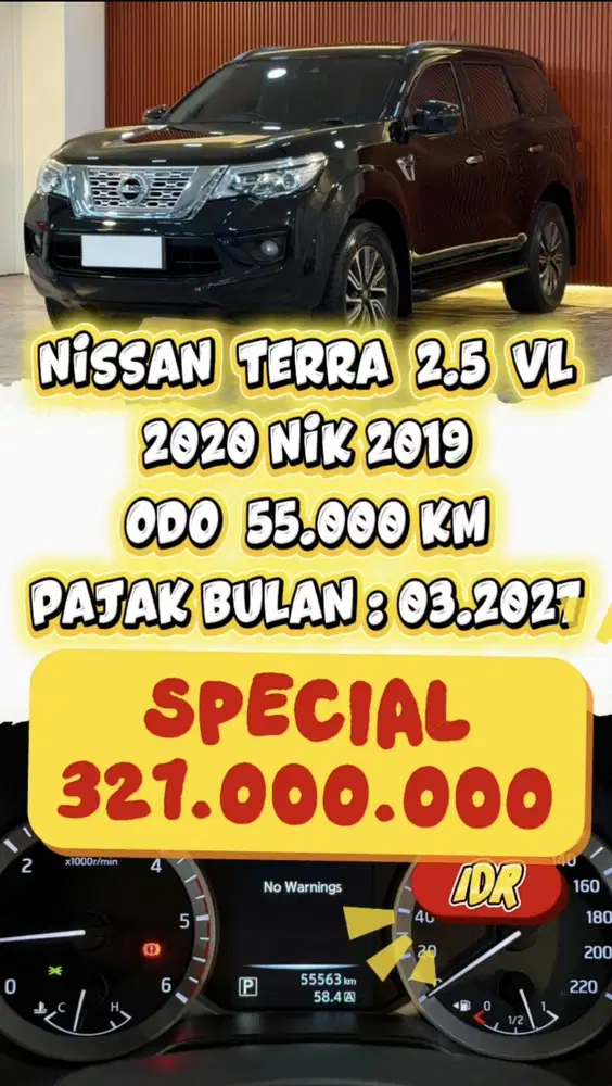 [ ODO 55.000 KM ] Nissan Terra 2.5 VL AT 2020 Nik 2019 Siap Pakai