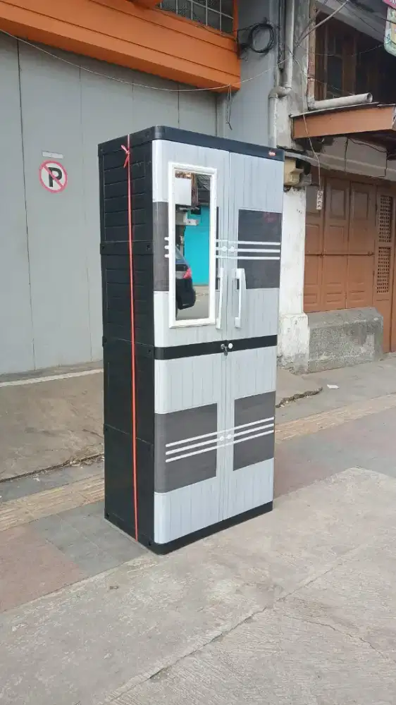 Lemari pakaian plastik 2pintu naiba