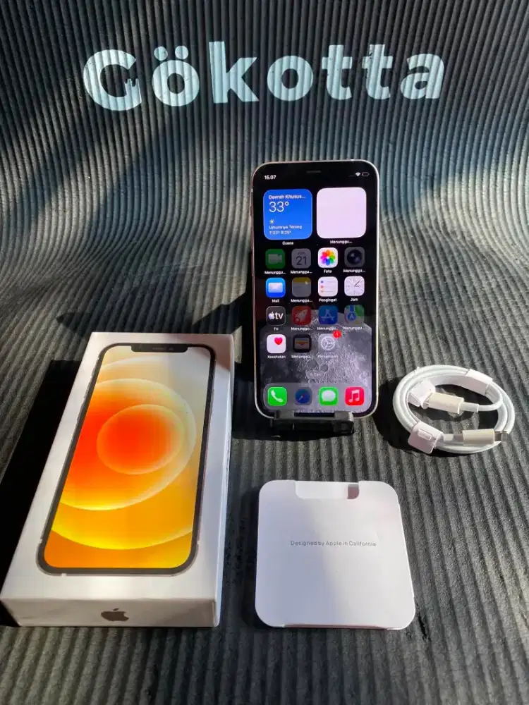 Iphone 12 mini 128gb white inter all operator mulus normal minus dikit