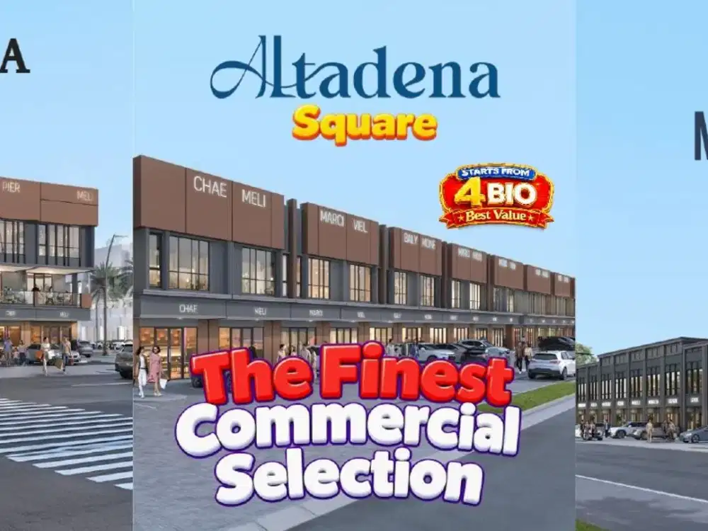 JUAL Ruko Komersil Paramount ALTADENA SQUARE