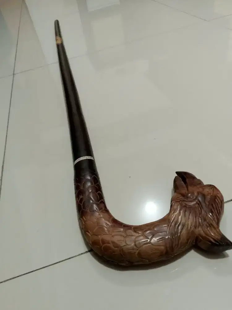 Tongkat kayu ukir panjang 1 meter