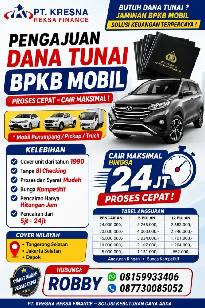 Dana Tunai BPKB Mobil Mulai tahun 1990