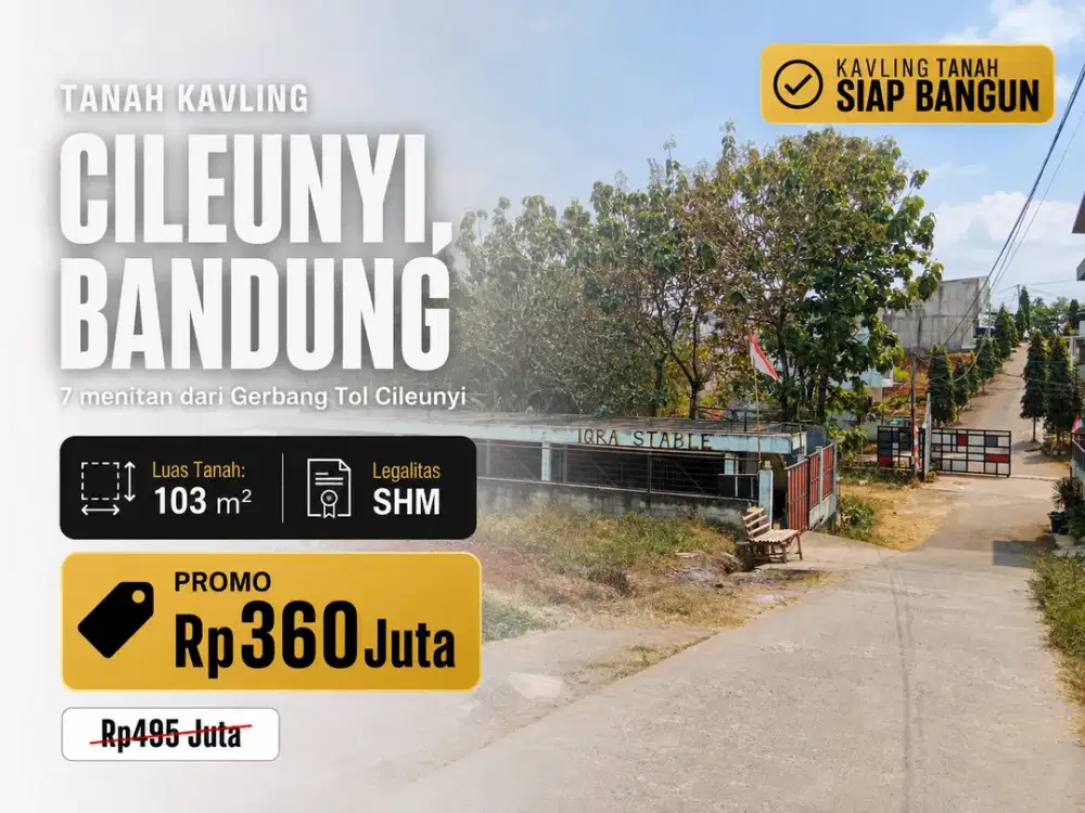 Strategis untuk Hunian, Tanah Kavling SHM 164 m² di Komplek DPR Cileunyi Bandung