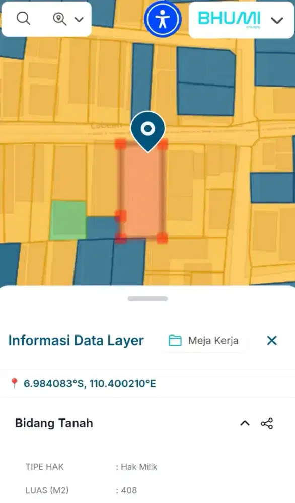 Dijual tanah bonus bangunan strategis semarang barat pusponjolo