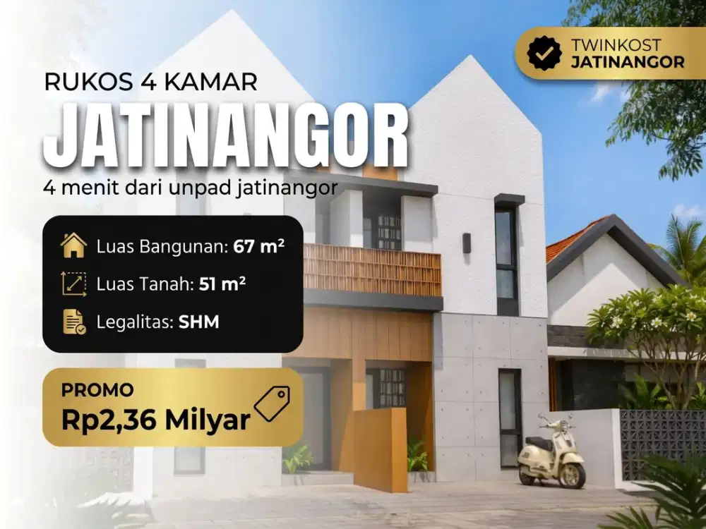 Peluang Passive Income, Rumah Kost 4 Kamar Strategis Dekat Unpad Jatinangor