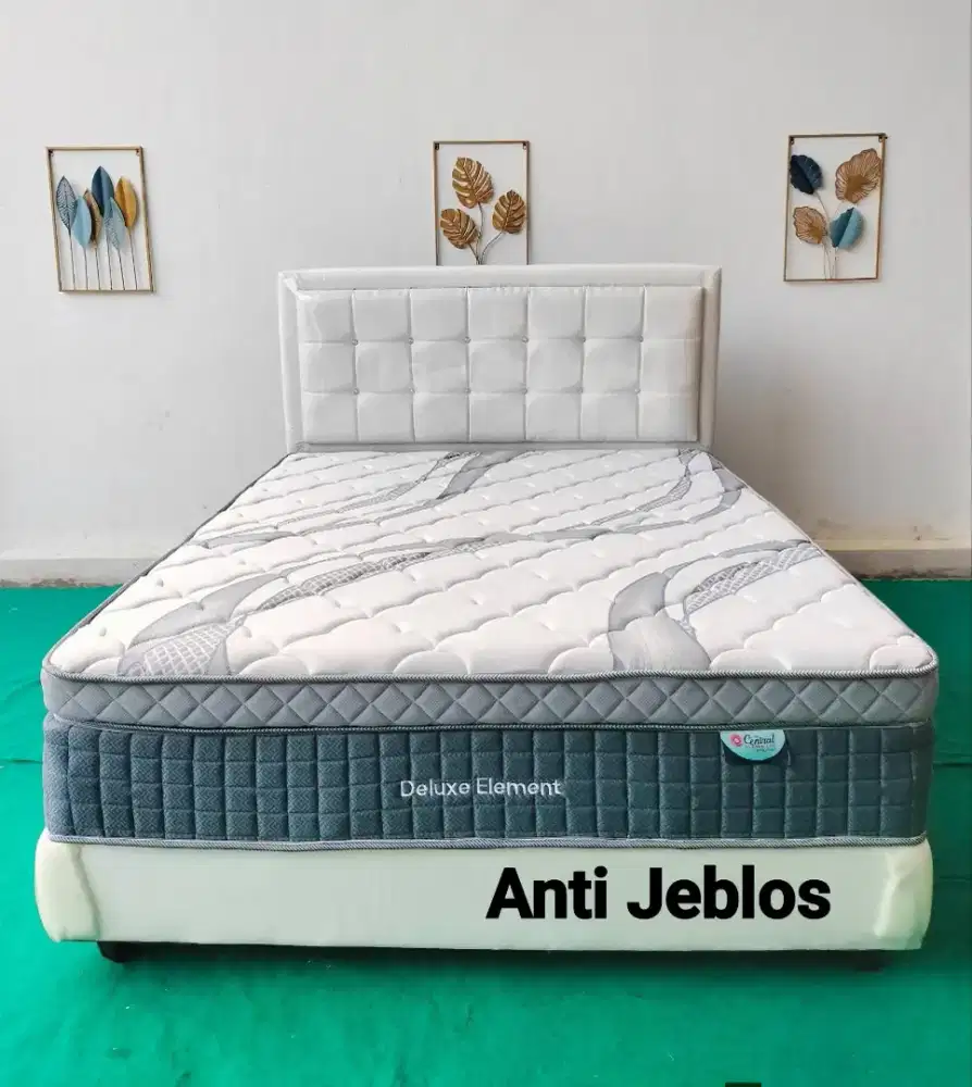 1 set kasur sepringbet central dluxe elemen ukran 160×200 cm