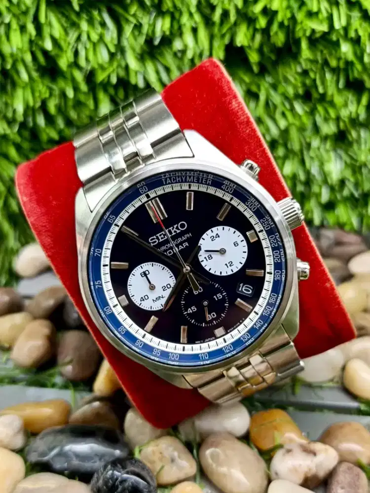 Seiko Chronograph Blue Panda Dial Original