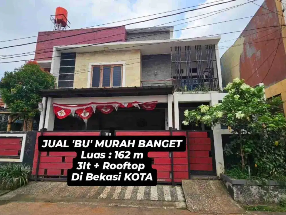 JUAL 'BU' Rumah LUAS di Bekasi KOTA HARGA MURAH NEGO LANGSUNG OWNER