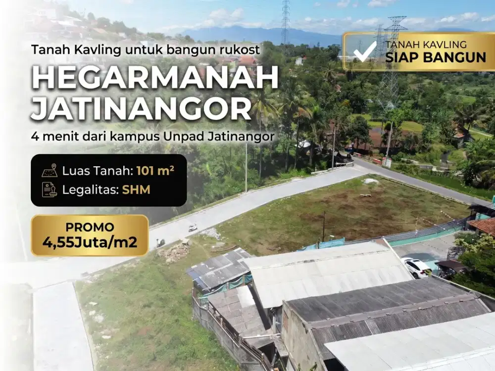 Kavling SHM Strategis Hegarmanah Jatinangor, 4 Menit ke Kampus Unpad