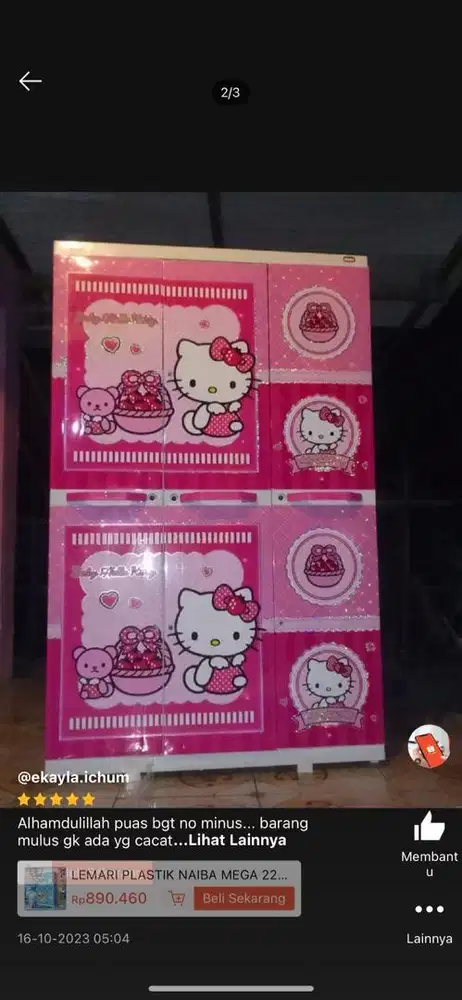 Dijual lemari plastik