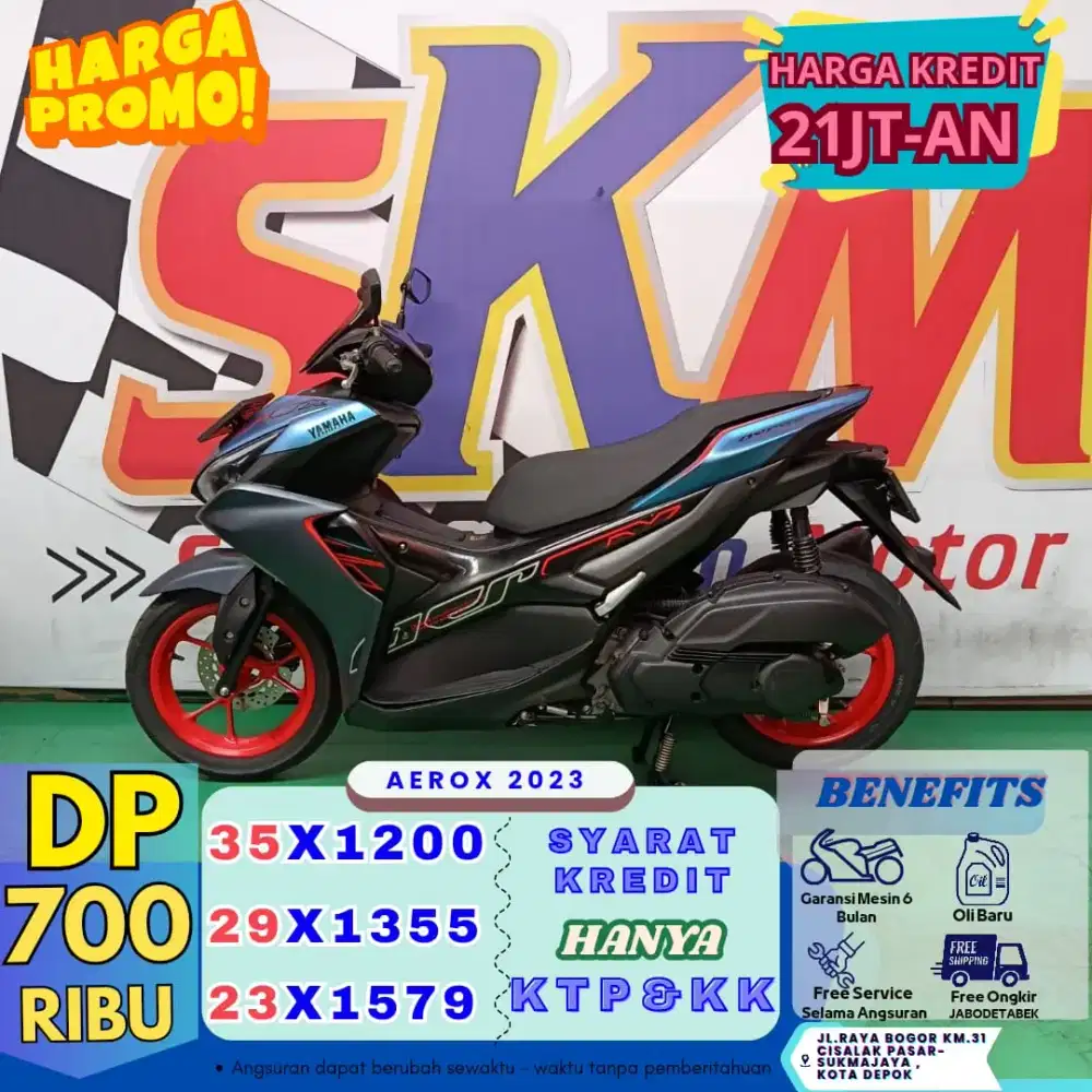 Dp 700rb aerox 2023 km low bergaransi