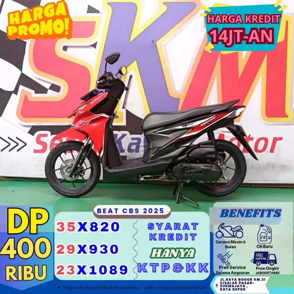 Kredit dp 400rb bawa pulang beat cbs 2025