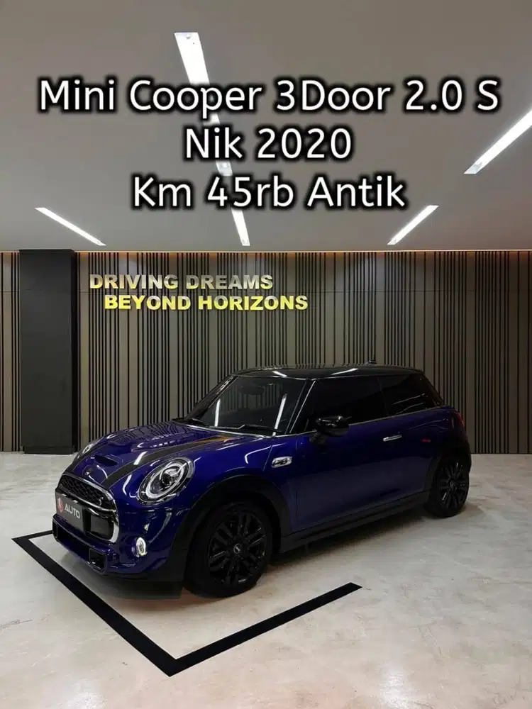 Mini Cooper 3-doors 2.0 S A/T 2021 Biru Km45rb Nik 2020 B2941BRM
