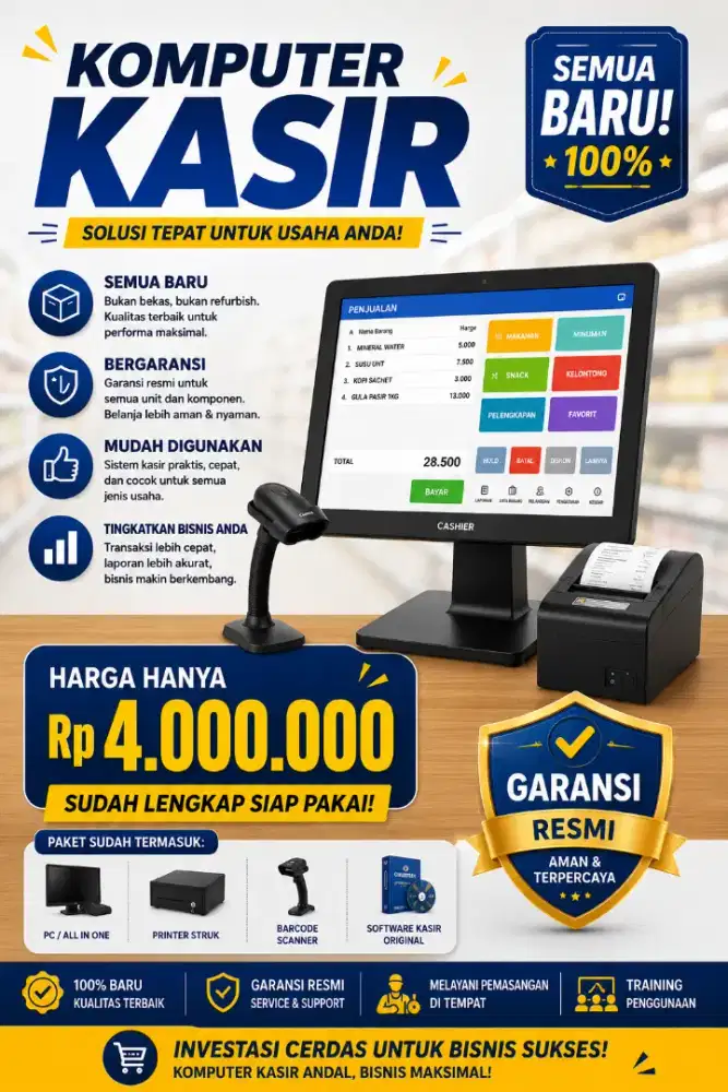 Komputer Kasir Demak,Gratis pasang ke tempat