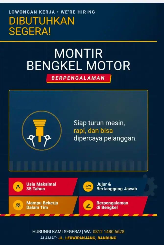 Mekanik/Montir Sepeda Motor