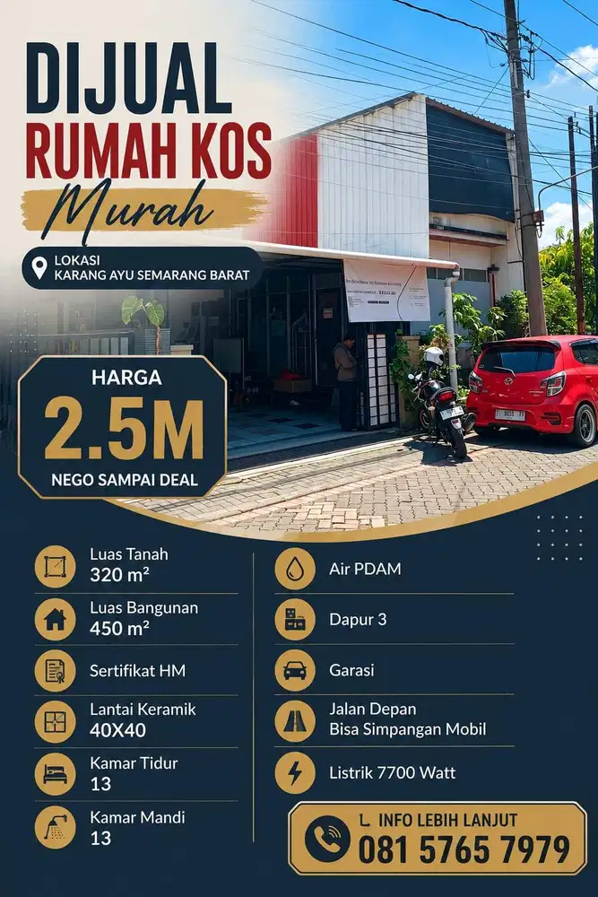 DIJUAL KOST AN KARANGAYU MURAH DIBAWAH HARGA PASAR CEPAT