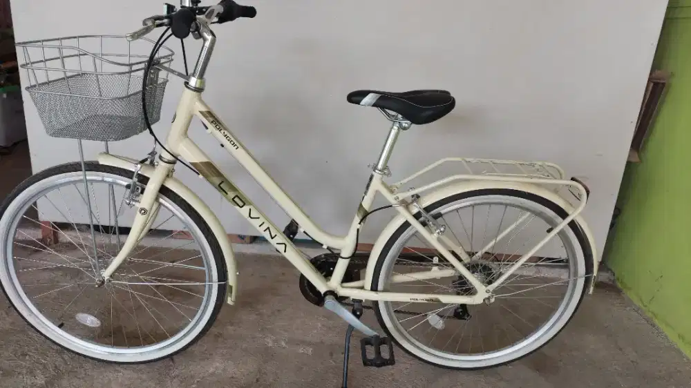Polygon Lovina CTB (Cream) – Sepeda City Bike Wanita, Kondisi Mulus