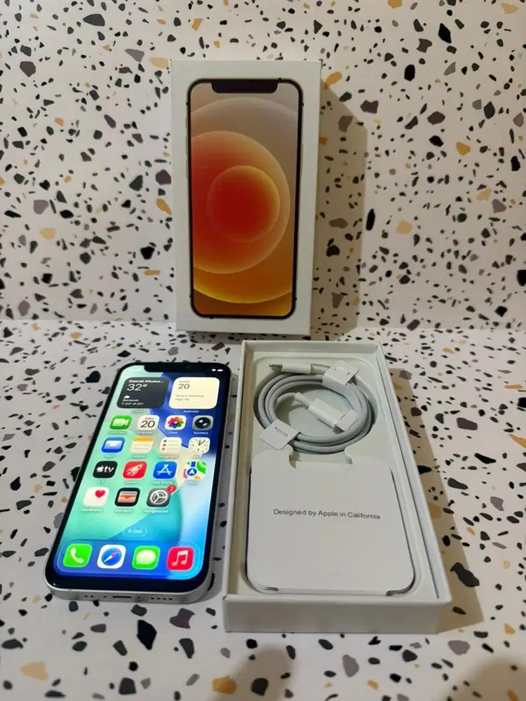 Iphone 12 mini 128 Putih Minus tipis Fullset
