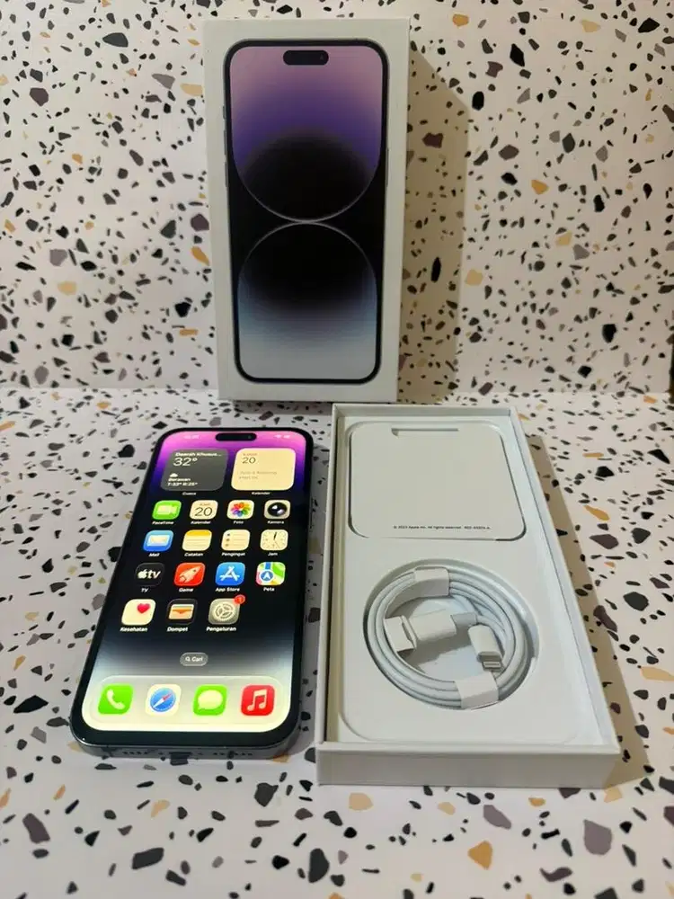 Iphone 14 promax 128 Ungu No minus