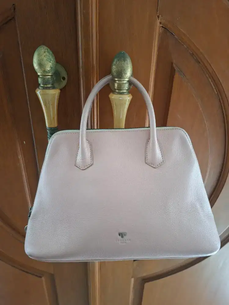 Tas Kulit Toscano Italy Original Pink Handbag Preloved ORI