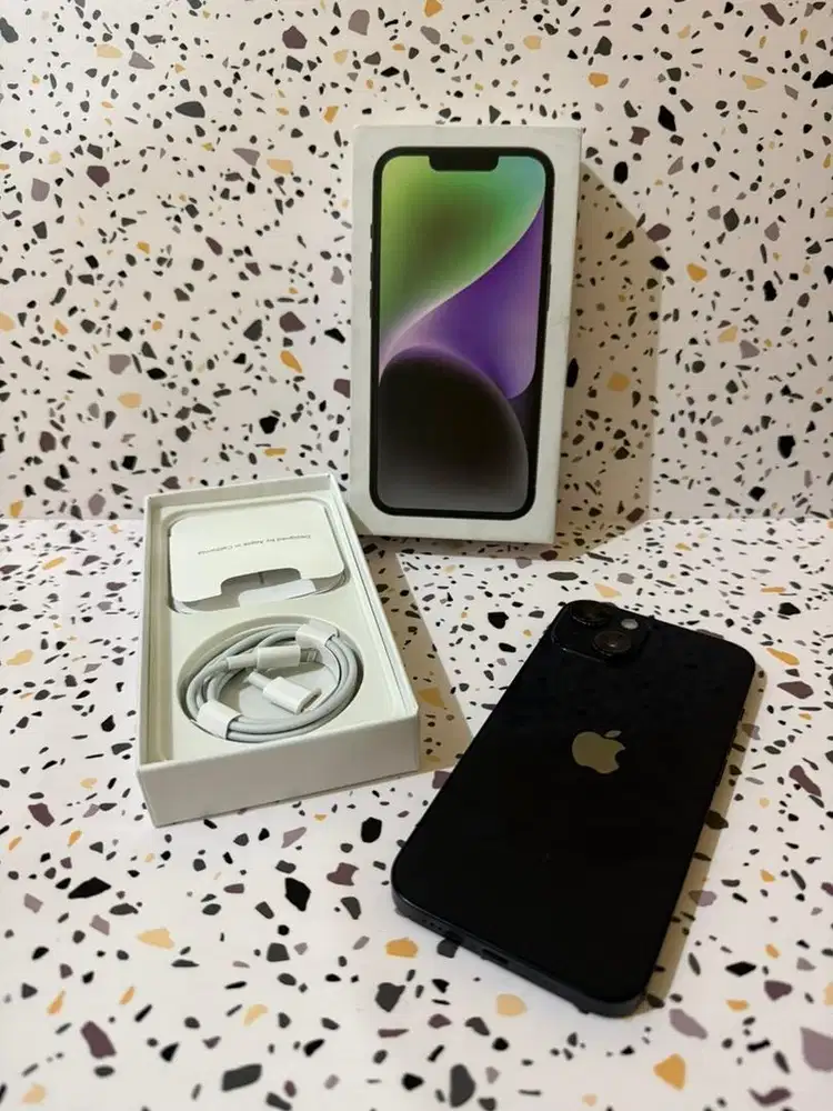 Iphone 14/256 Hitam Minus tipis Fullset