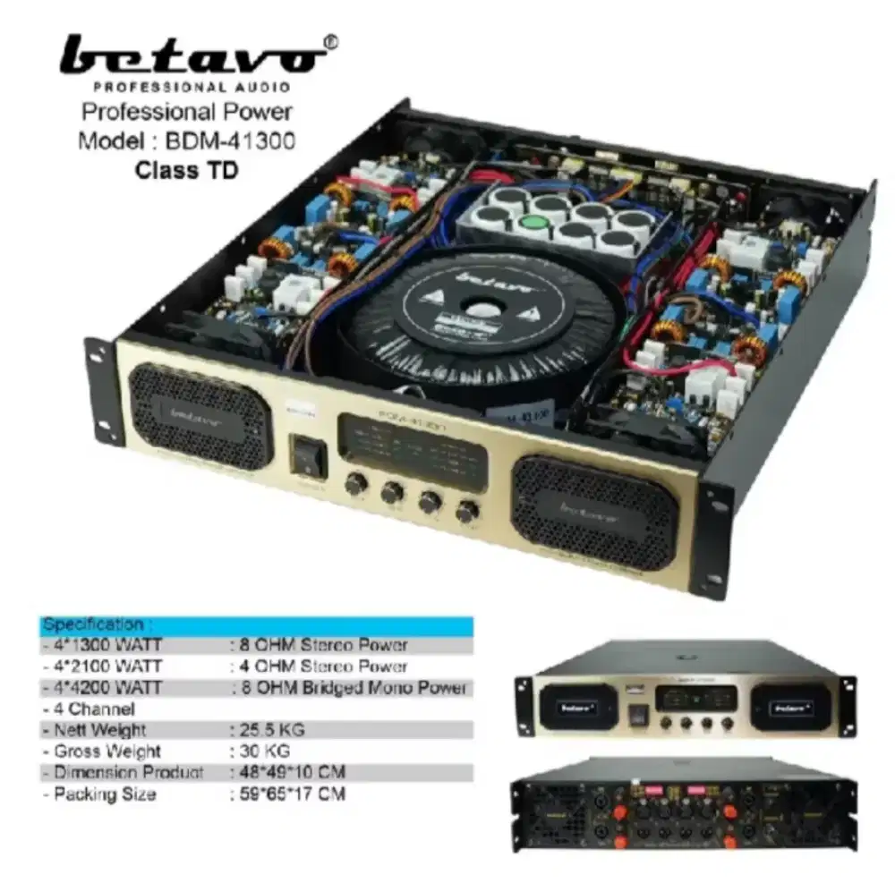 Power amplifier Betavo bdm 41300 professional 4200Watt