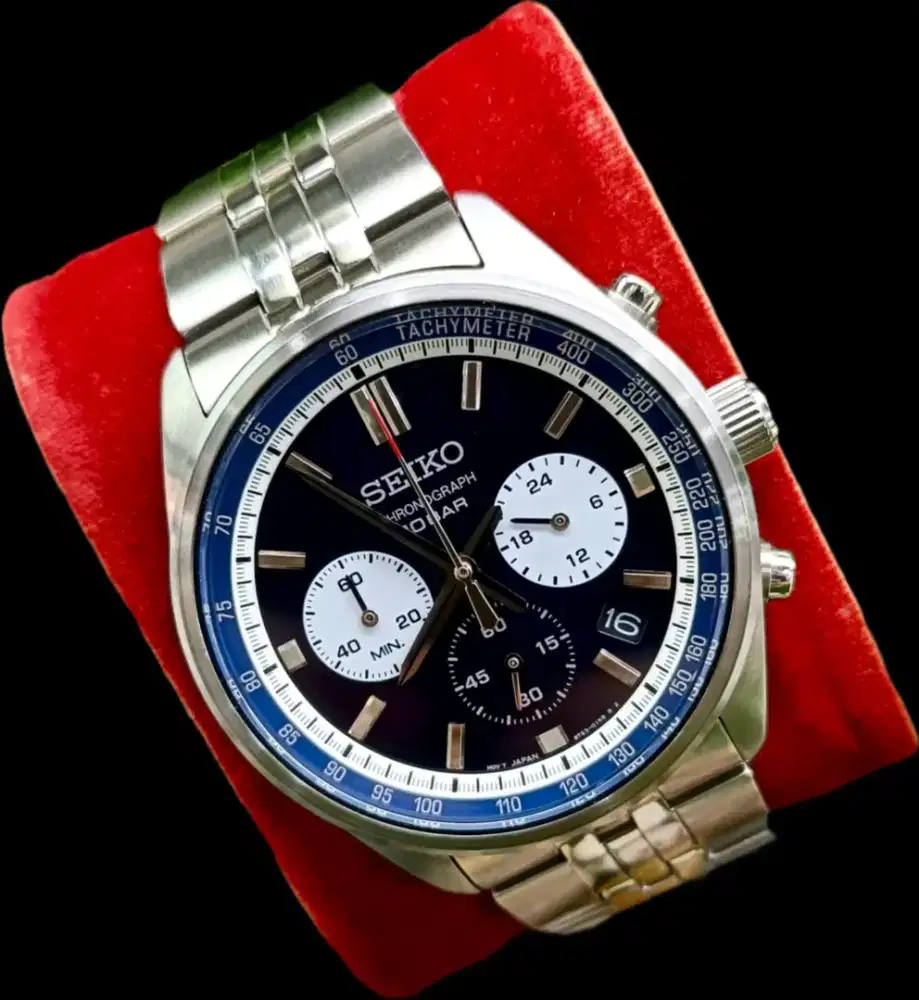 Seiko Chronograph Blue Panda dial Original