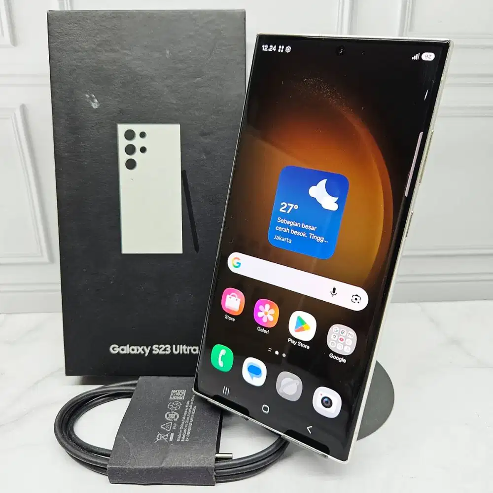 Samsung Galaxy S23 Ultra Cream 512GB Fullset SEIN Resmi No Minus
