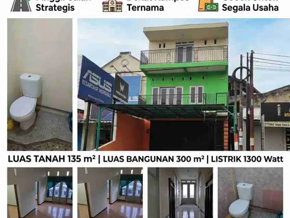 Ruko Dijual Poros Bendungan Sutami Dekat Kampus Malang