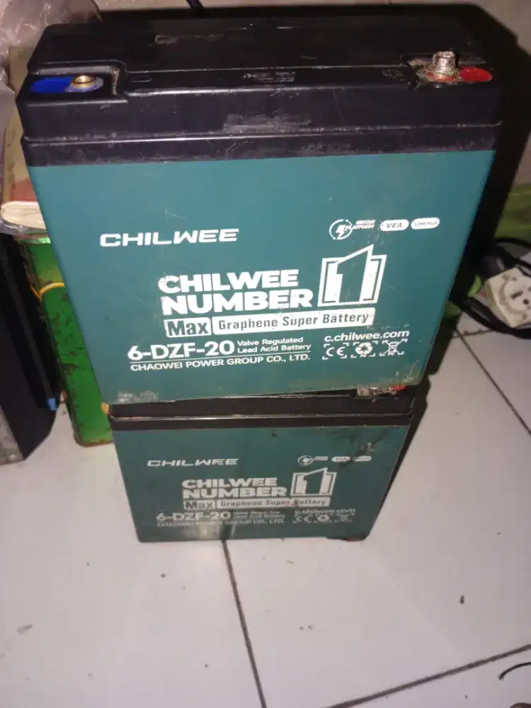 jual batre sepeda listrik 12v 20ah kondisi apa adanya 2pcs