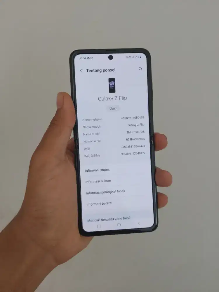 Samsung Z flip 1. Ram 8/256gb