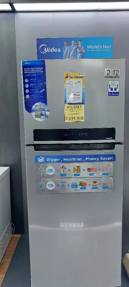Midea 2 Pintu Bisa Kredit DP 0 Langsung ACC Bunga 0%