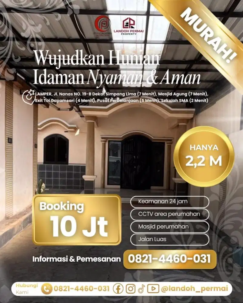 DIJUAL SECEPATNYA - RUMAH HUNIAN PREMIUM - NEGO KEPEMILIK LANGSUNG