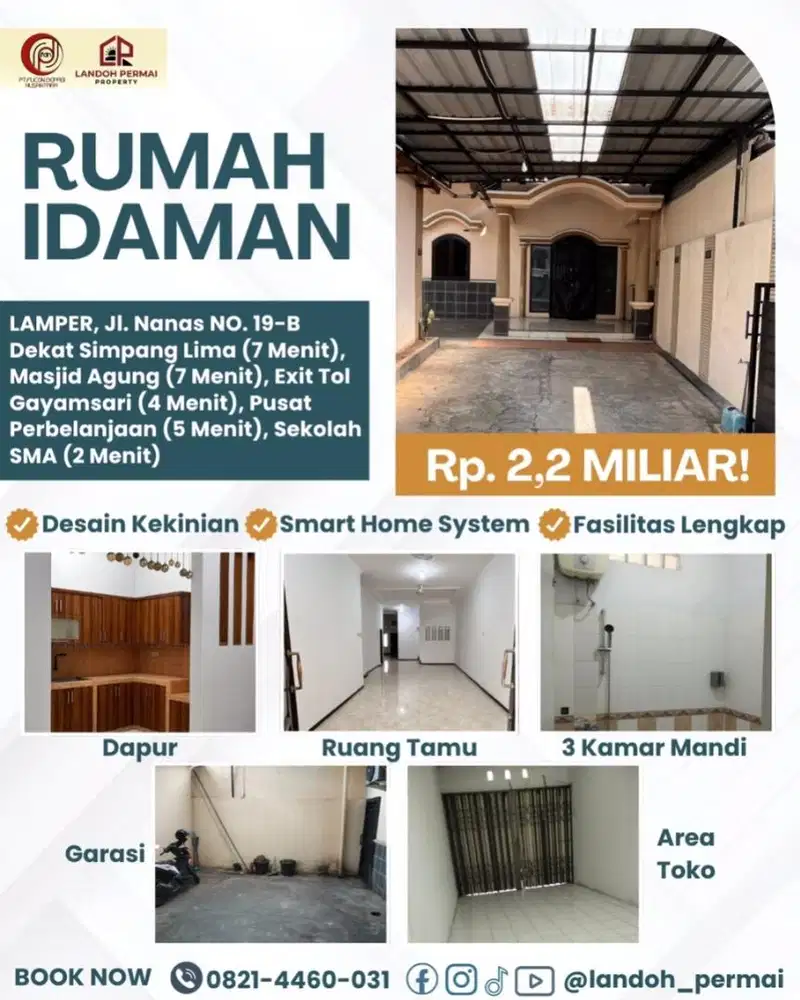 INVESTASI RUMAH - LOKASI STRATEGIS - PREMIUM - ELEGANT