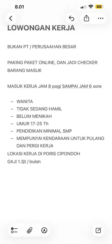 LOWONGAN KERJA PAKING PAKET ONLINE DAN CHECKER