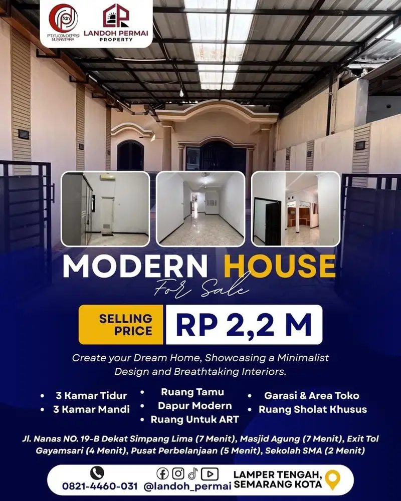 SALE SALE - RUMAH SIAP HUNI - NEGO LANGSUNG KEPEMILIK - 2,2M