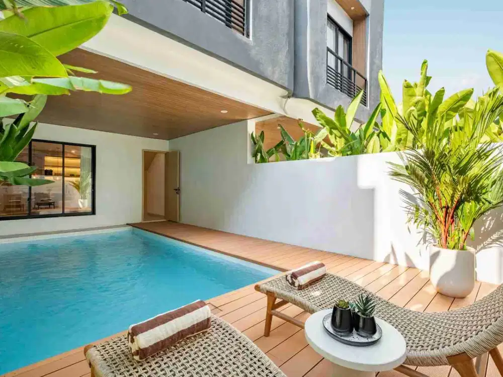 Freehold Brand New Villa Lantai I dengan Struktur bangunan lantai II Location : Canggu Tumbakbayuh, Bali