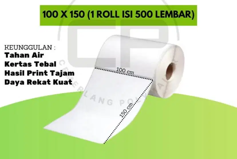 Thermal Resi 100 x 150mm lipat 500 lembar
