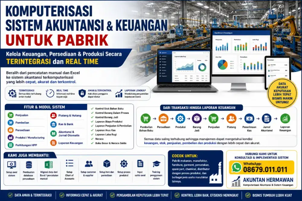 KOMPUTERISASI SISTEM AKUNTANSI & KEUANGAN UNTUK PABRIK