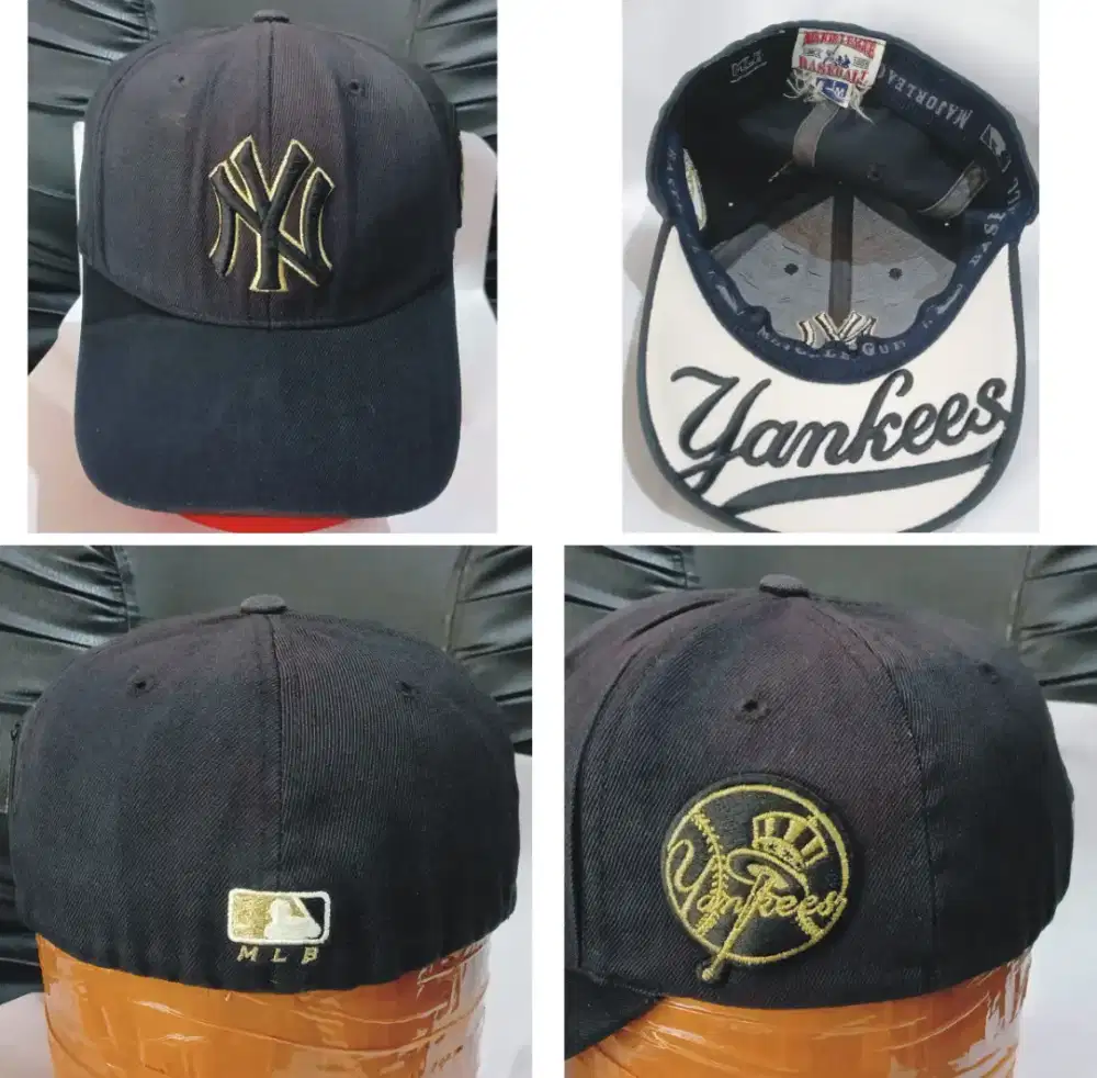 Topi MLB baseball original NY hitam