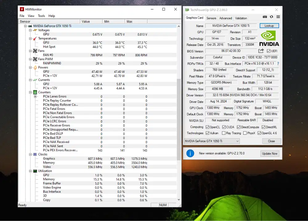 NVIDIA Colorful iGame GeForce GTX 1050 Ti 4GB GDDR5 Vulcan