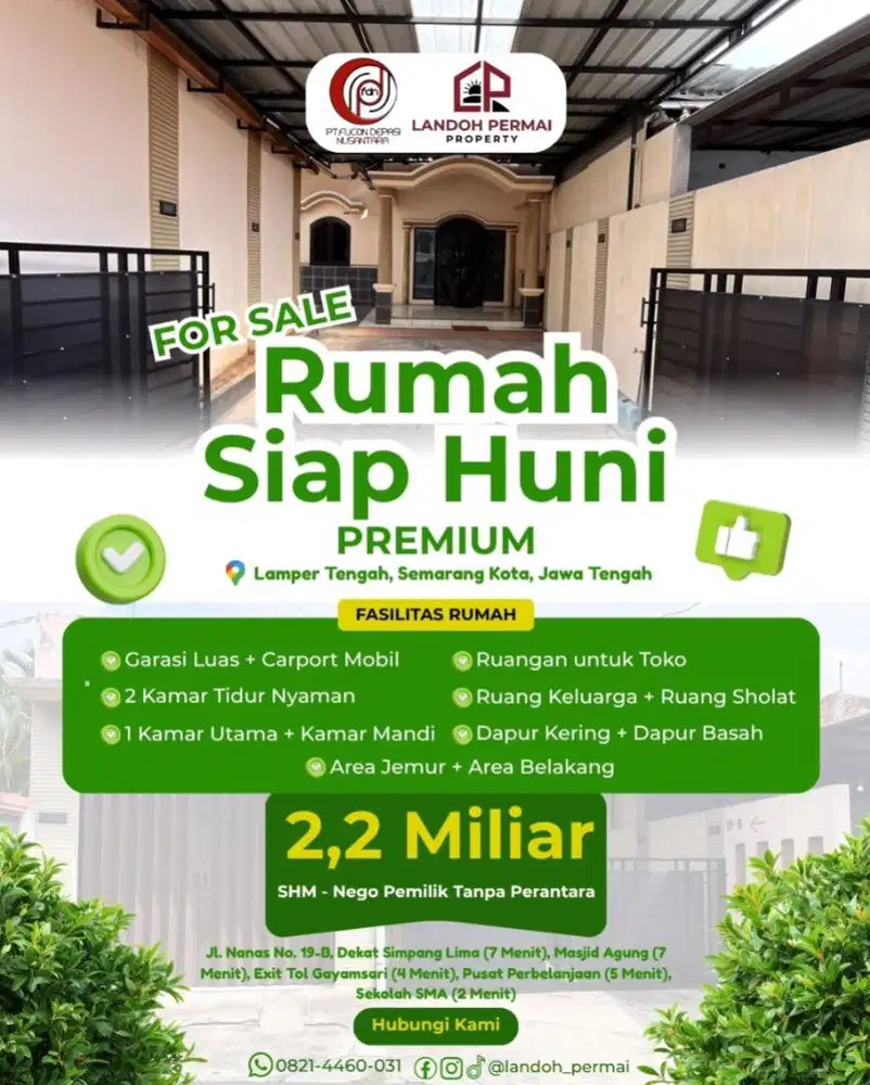 RUMAH YANG SIAP HUNI - PREMIUM - STRATEGIS - NEGO KEPEMILIK LANGSUNG